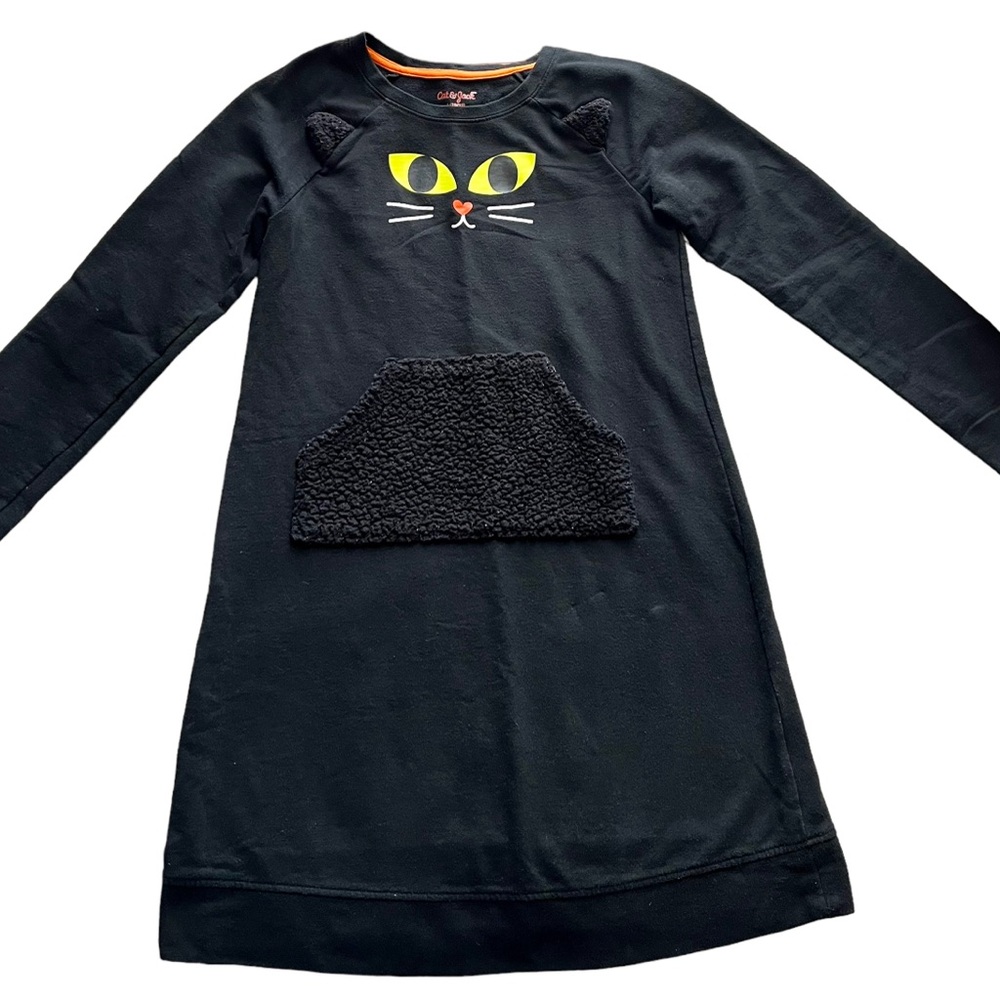 Cat & Jack Halloween Black Cat Face Dress size 10